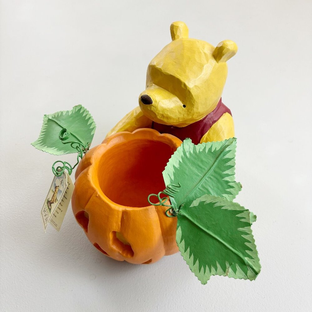 DISNEY MCF Winnie the Pooh Halloween Candy Bowl Jack O Lantern Rare Collectable